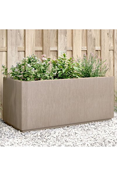 vidaxl Jardiniera de gradina, maro deschis, 80x36x35 cm, PP
