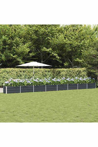 vidaxl Jardiniera Antracit 770 x 50 x 45 cm Otel Galvanizat