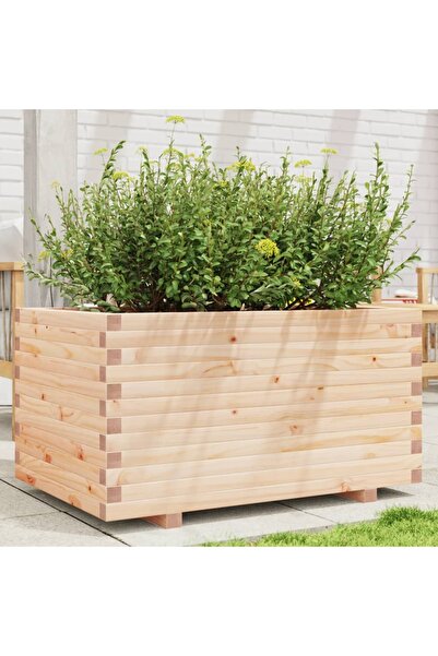 vidaxl Jardiniera de gradina, 90x60x49,5 cm, lemn masiv de pin