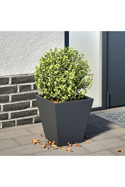 vidaxl Jardiniera de gradina, antracit, 30x30x30 cm, otel
