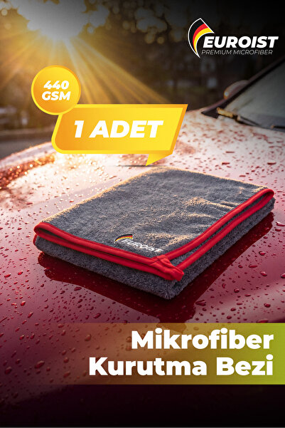 euroist Lavetă din microfibră pentru uscat auto 50x70 cm – Absorbție ridicată...