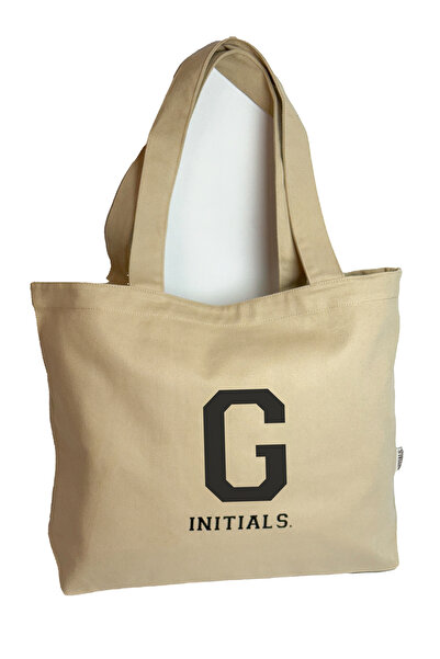 Bej Harfli Tote Bag (G)