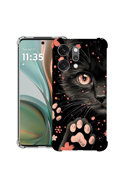 bestcase Противоударен калъф за OPPO Reno14 F / FS, Черна котка, 2052058 AS 2014