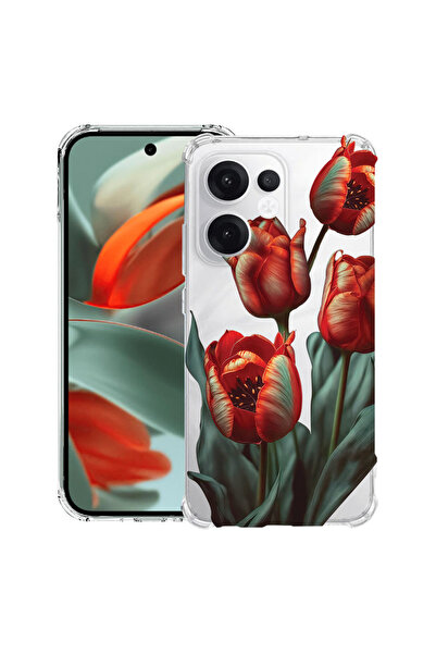 bestcase ®   Husă Antișoc pentru OPPO Reno15F / FS, Florală - Lalea Roșie, 31...