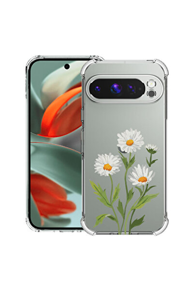 bestcase Husă Antișoc pentru Google Pixel 10 Pro XL, Florală - Margarete Pres...