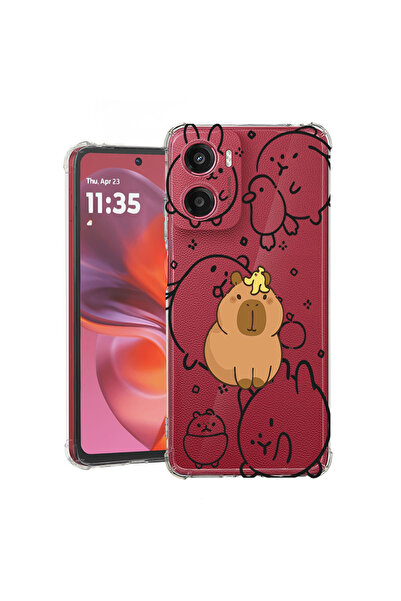 bestcase Husă Antișoc pentru Motorola Moto G06, Capibara Kawaii cu desene ani...