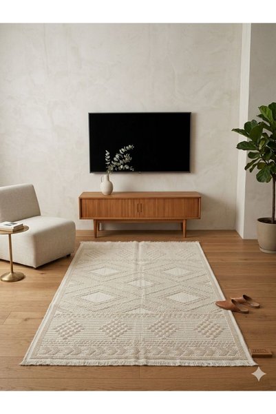 by ballı biocotton %100 Pamuk Yumuşak Doku 80x150 Kilim