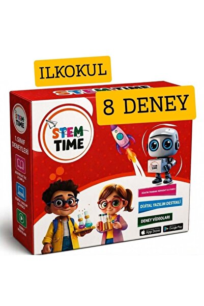 Oscar Stem Time İlkokul Deney Seti Kutu İçeriği (8 Deney)