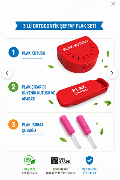 AC BOX Ortodontik Şeffaf Plak Çıkarma Aparatı, Şeffaf Plak Kutusu ve Isırma Ç...