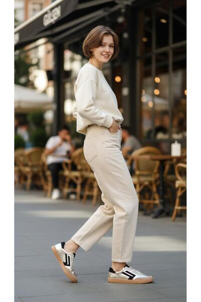 eforia Rachel 26Y055 Gold Black Genuine Leather Full Orthopedic Women's Casua...