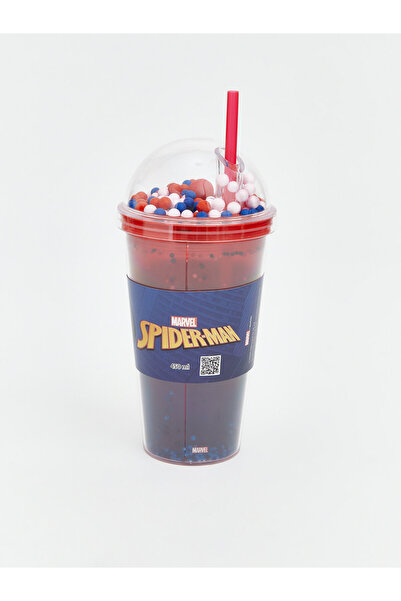 LC Waikiki Sticlă de apă cu imprimeu Spider-Man și pai