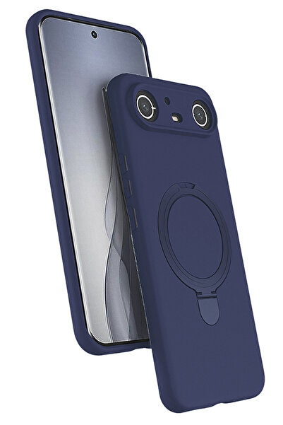 Nezih Case Tecno Spark Slim 5G Uyumlu İçi Kadife Stand Olabilen Halka Yüzüklü...