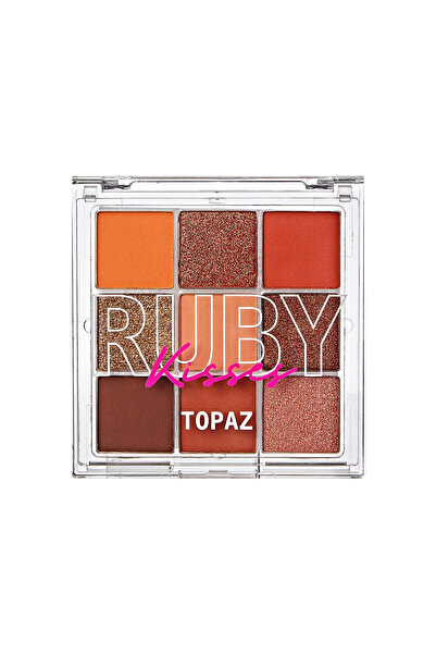 Ruby Kisses Paleta farduri ochi 9 culori TOPAZ, 14.4 g