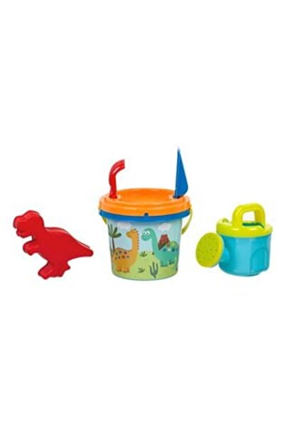 SHOPIENS Găleată de plajă Dinozaur Albastru Ø14 x 11 cm și 4 Accesorii