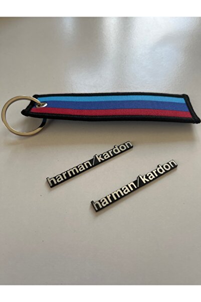 Harman Kardon Hoparlör krom metal görünümlü 2li 3m Amblem logo /Anahtarlık he...