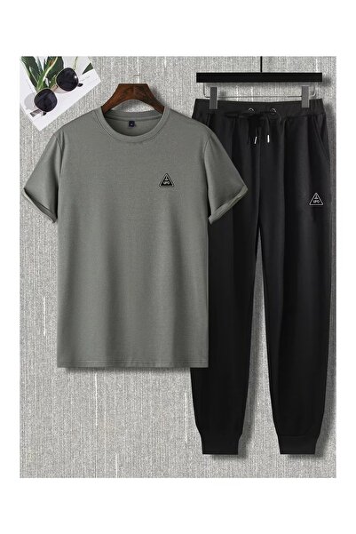 LAVİTTA Fashionable casual set: comfortable cut black trousers with a colored...