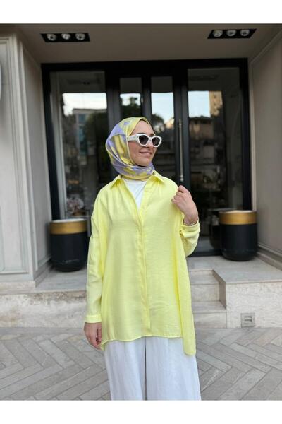 QOOQ STORE 26SS233 Yarasa Kol Kadın Gömlek LİMON