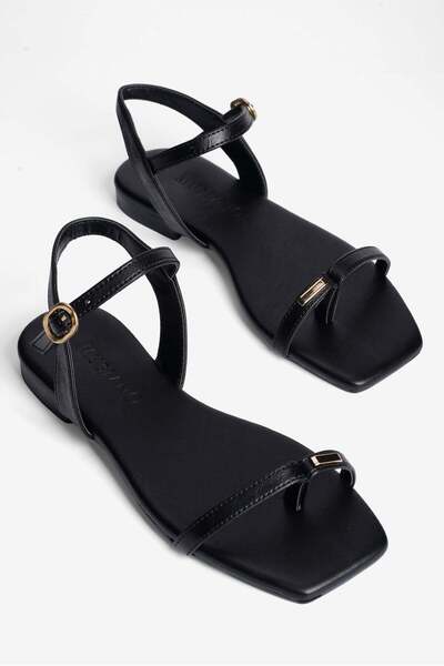Mubiano Women's Sandals with Thin Straps and Gold Detail, Stylish and Casual,...
