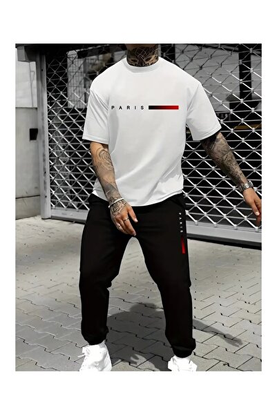 LAVİTTA Fashionable casual set: comfortable cut black trousers with a colored...