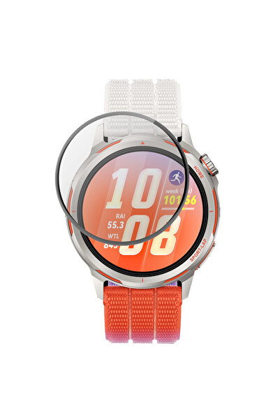 Forzacase Huawei Watch GT Runner 2 uyumlu Çerçeveli Tam Kaplayan 3D Pet Ekran...