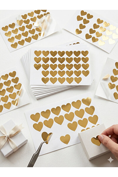 aemedia Folyo kesim gold sticker kalpli 100 adet 2 cm