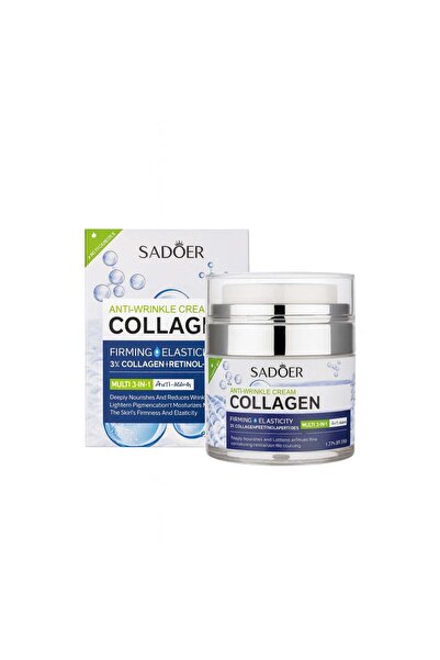 SADOER Cremă antirid cu colagen și retinol – Anti-Wrinkle Cream Collagen 3x C...