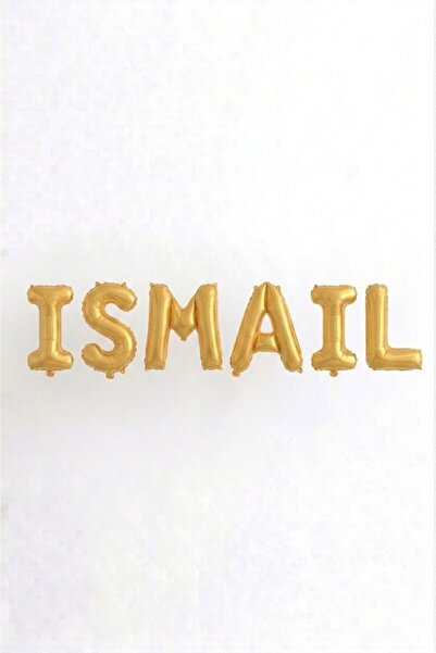 Mehca Foil Balloon with the Name Ismail Written on It