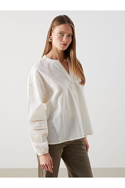 LC Waikiki Women's Blouse with Openwork Collar