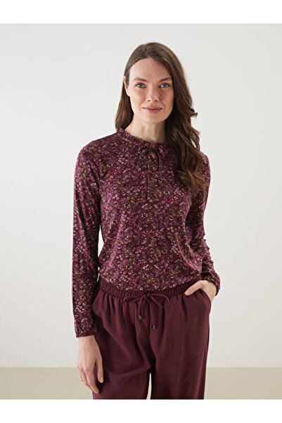 LC Waikiki Women's Blouse with Tie-Down Collar Flower