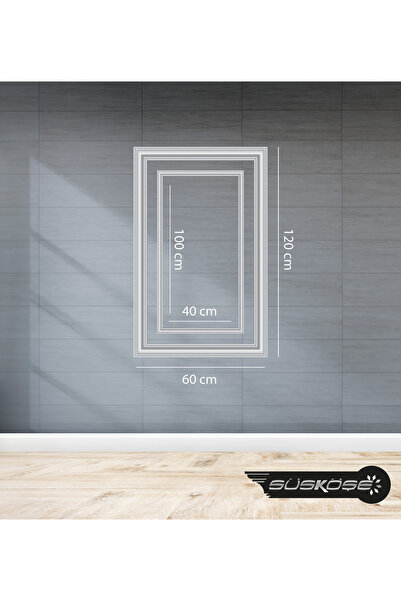Süsköşe Hazır Dekoratif Duvar Takım Iç-Dış Çerçevesi Polimer 120-60CM / 100-4...