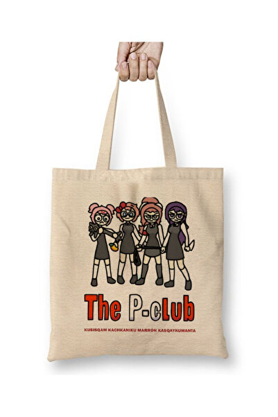 Toyaso Doki Doki Literature Club White Tote Bag Long Handle Shopping Bag Beac...