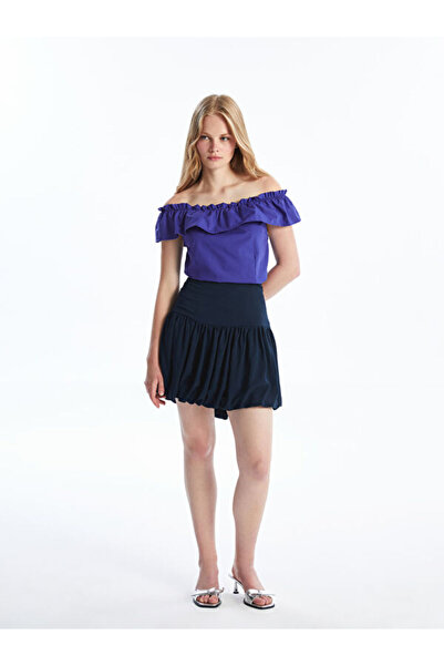 LC Waikiki Women's Elastic Waist Straight Balloon Skirt