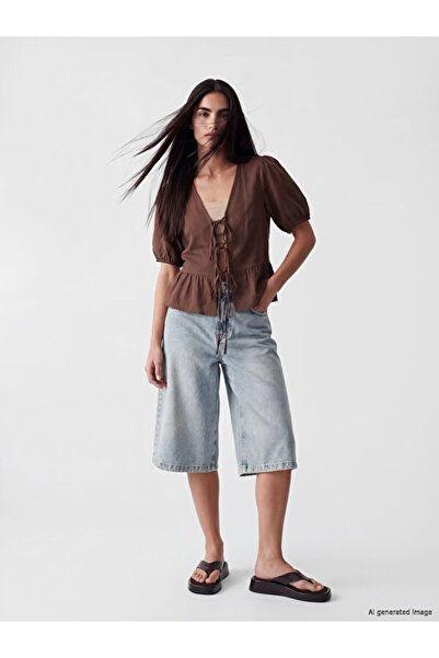 LC Waikiki شورت جينز نسائي من Bermuda Fit