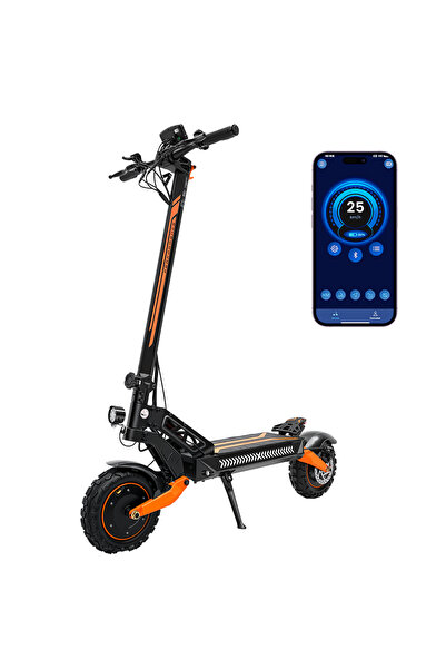 iscooter W12 Trotinetă electrică cu motor dublu 2x1500W, 70km/h, 52V 25Ah, au...
