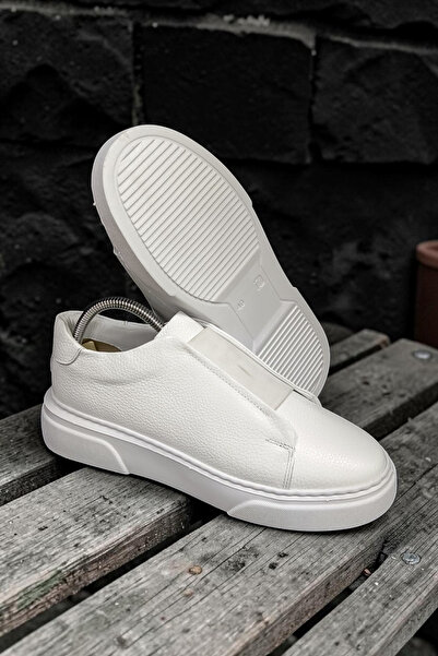 VİVA SHOES حذاء رياضي رجالي من الجلد الطبيعي بنعل إيفا