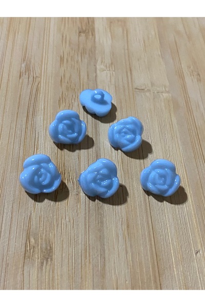 Lorin hobi Bottom-Mounted Rose Baby Button 12 mm 10 Pieces Blue