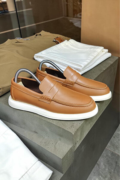 VİVA SHOES Genuine Leather Eva Sole Men's Loafer Shoes