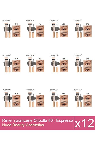 Makeup Set 12x Rimel sprancene Olibolla #01 Espresso