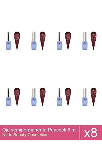 Makeup Set 8x Oja semipermanenta Peacock 8 ml, 01