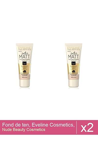 Makeup Set 2x Fond de ten, Eveline Cosmetics, Satin Matt, 103 , 30 ml