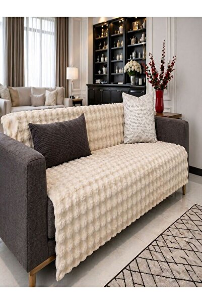 HomeLuxeConsept Peluş Koltuk Örtüsü Pofuduk 175x220