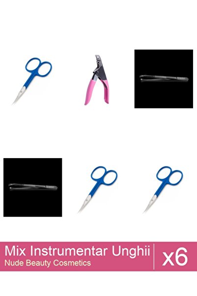 Makeup Set Mix 6 produse Forfecute: Penseta profesionala neagra subtire - One...