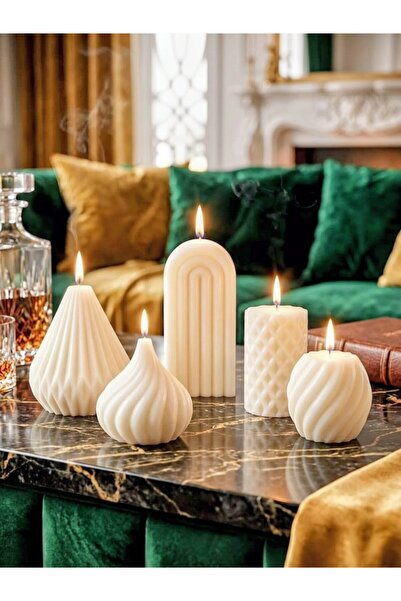 AKLIMDASIN 5li set Bubble Silindir Mum Desenli Mum Kokulu Pinterest Tasarım K...