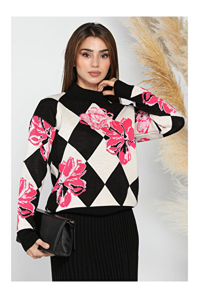 LC Waikiki Nevavm Women's Patterned Knitwear Sweater (Available in Sizes S-M-L)