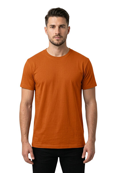 DK DAKSEL Men's Multi-Colored Crew Neck Cotton Relaxed Fit Short Sleeve T-Shirt