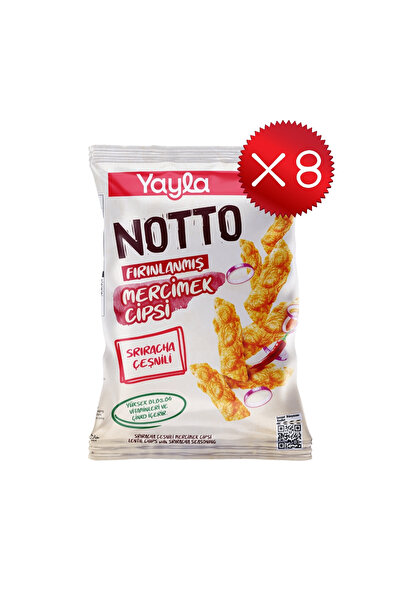 Yayla Notto Sriracha Çeşnili Mercimek Cipsi 55 g x8