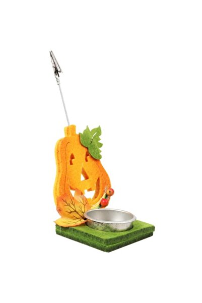 Goliat Tealight Candle Holder, felt, friendly design, with clip, orange, 20x20cm