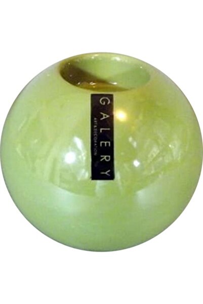 Goliat Candle holder, ceramic, Goliat, green, 11x11x10 cm
