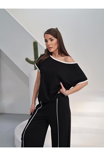 Paw Garage Women's Alen Modern Striped Suit - Summer Soft Modal Fabric