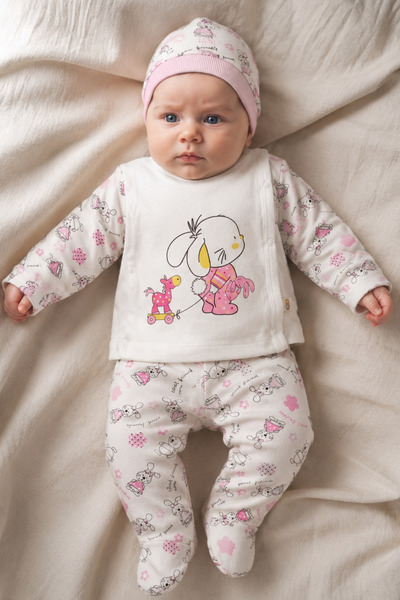 Biberon Baby طقم ملابس أطفال مكون من 3 قطع من القطن لحديثي الولادة
